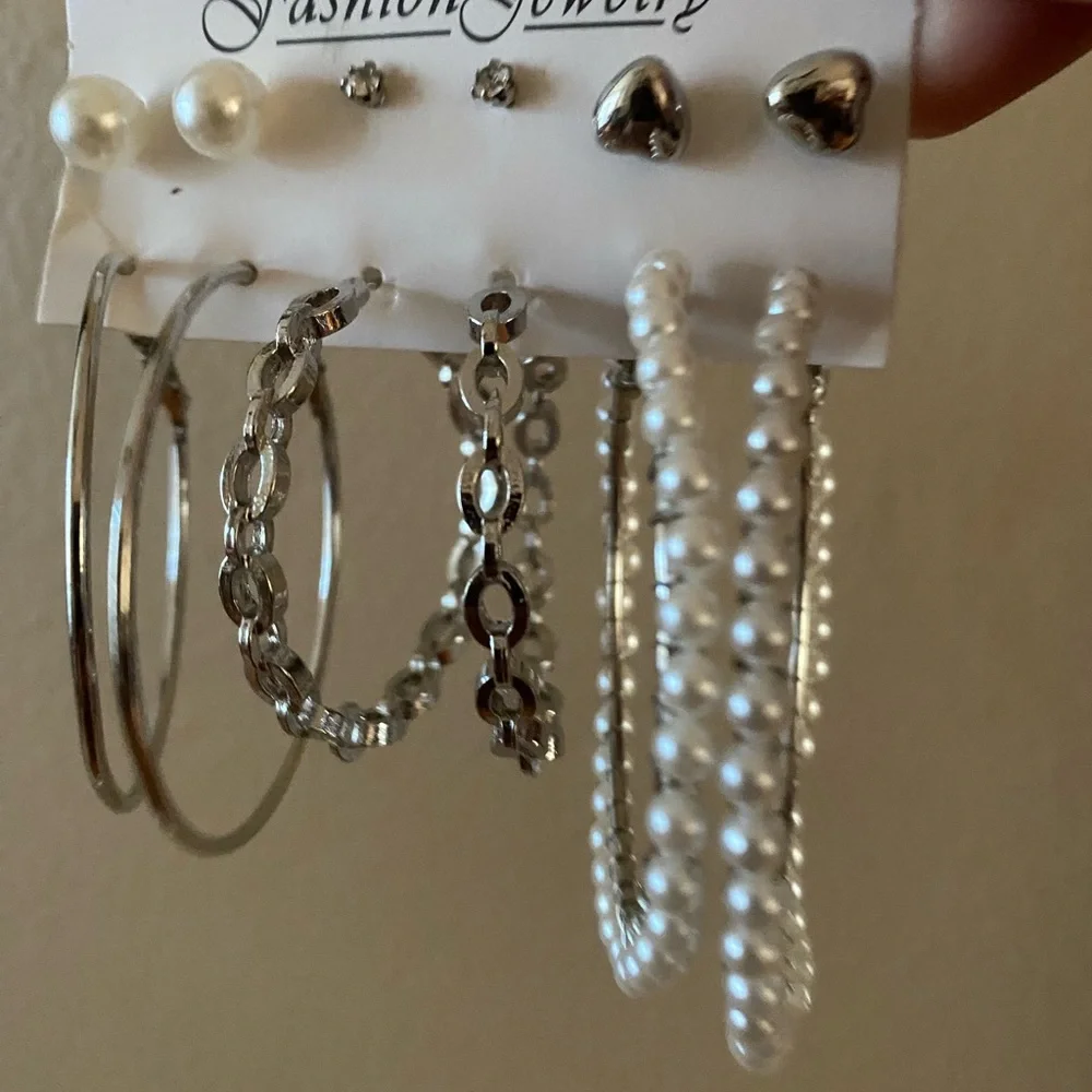 NEW silver fashion jewelry set